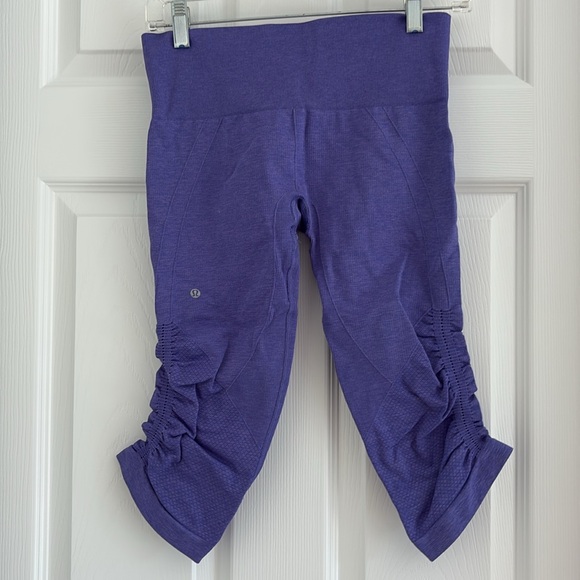 Lululemon leggings purple cropped size 6 - Picture 5 of 8